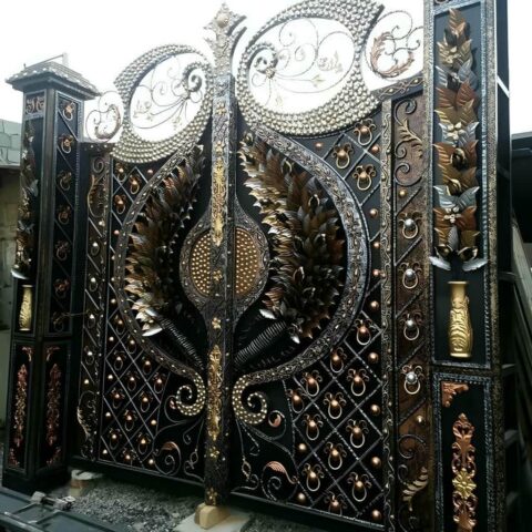 طراحی و ساخت درب پارکینگ فلزی