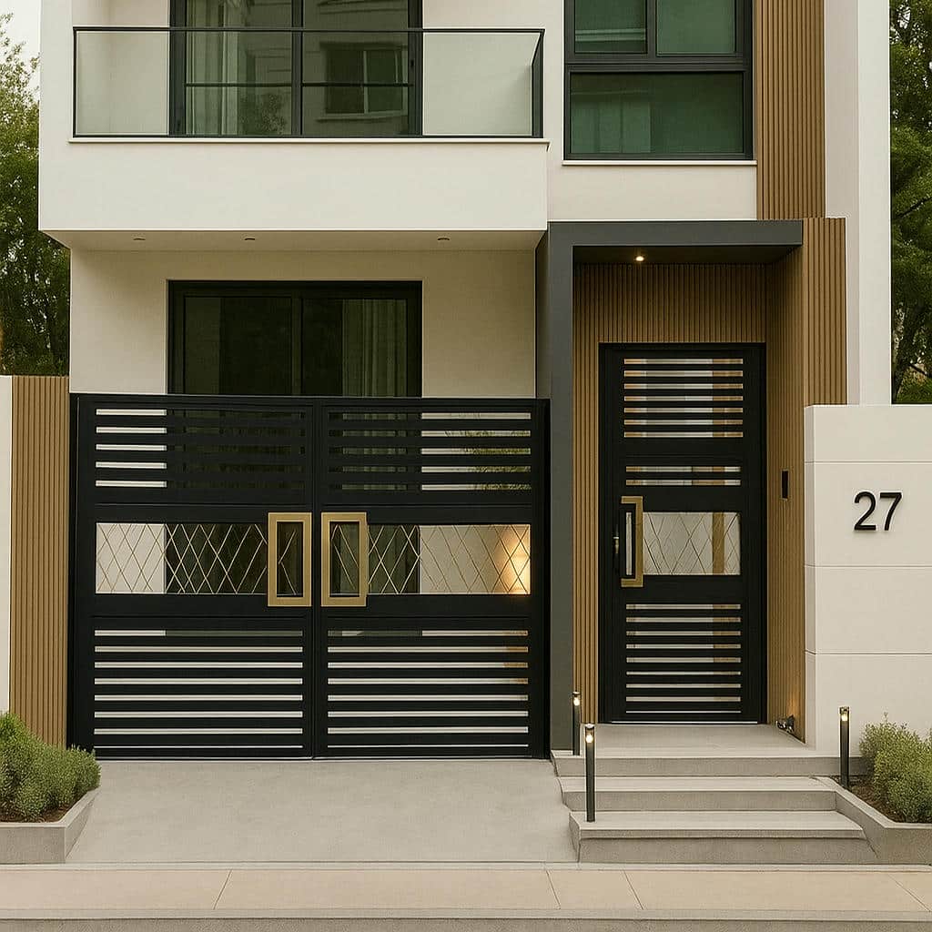 نصب درب مدرن موریس ریلی یا لولایی