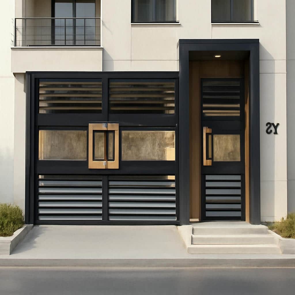 نصب درب مدرن موریس ورودی ویلا