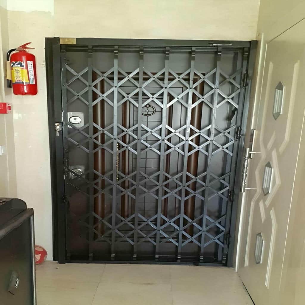 نصب درب آکاردئونی ضدسرقت قفل مقاوم در همدان
