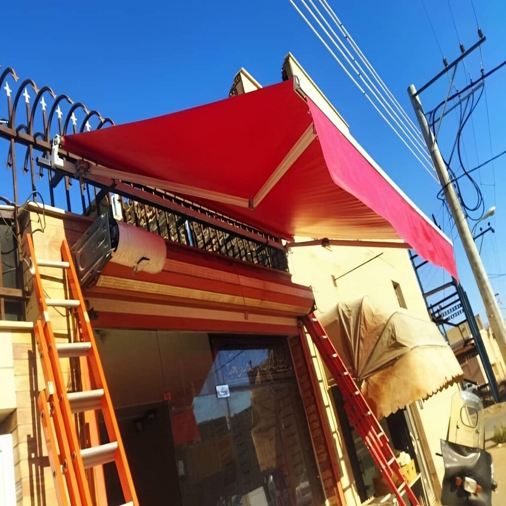 نصب سایبان برقی اتوماتیک کافه در بجنورد