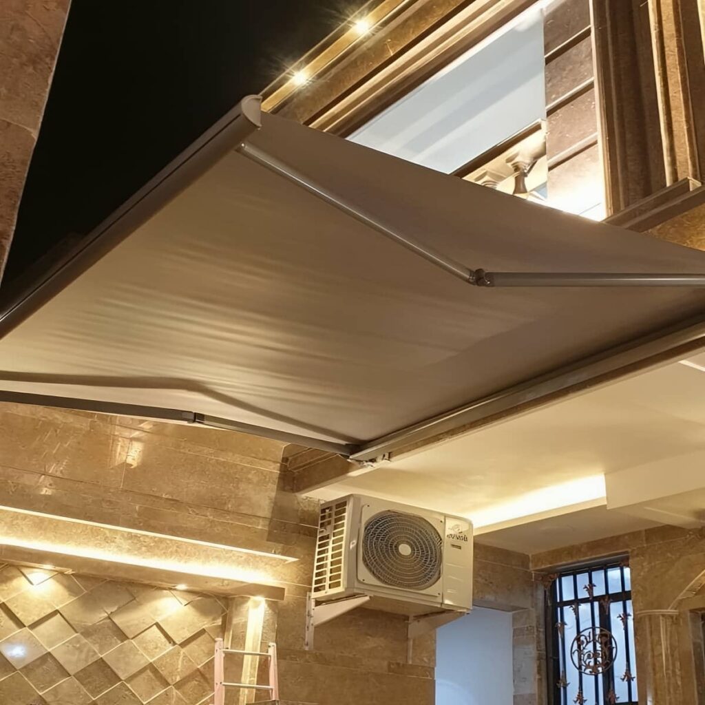 نصب سایبان برقی اتوماتیک سازه مقاوم در استان مازندران