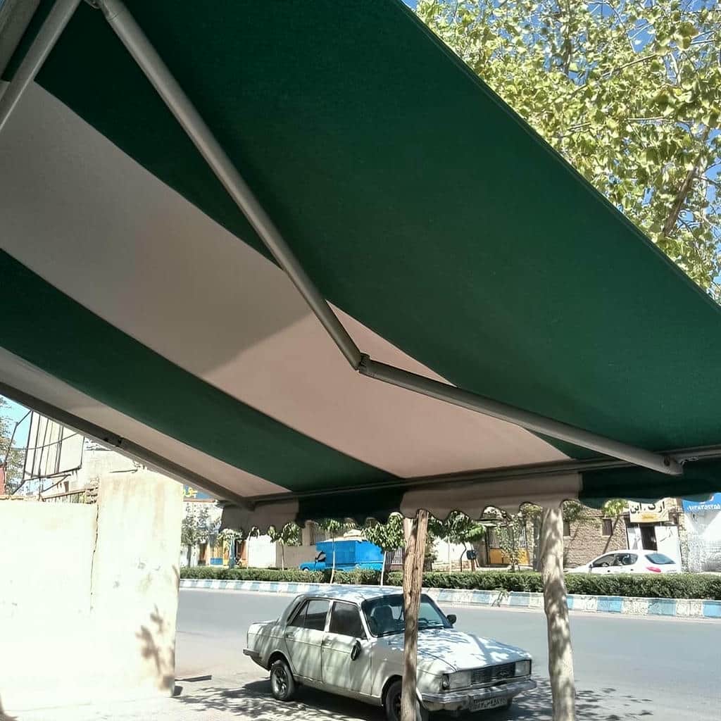 نصب سایبان برقی اتوماتیک پارچه مقاوم در چالوس