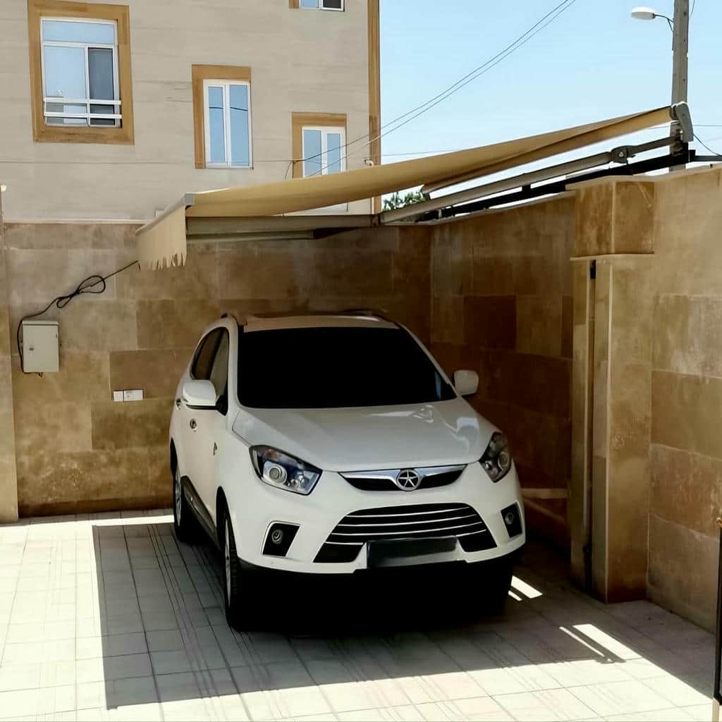 نصب سایبان برقی اتوماتیک پارچه مقاوم در یاسوج