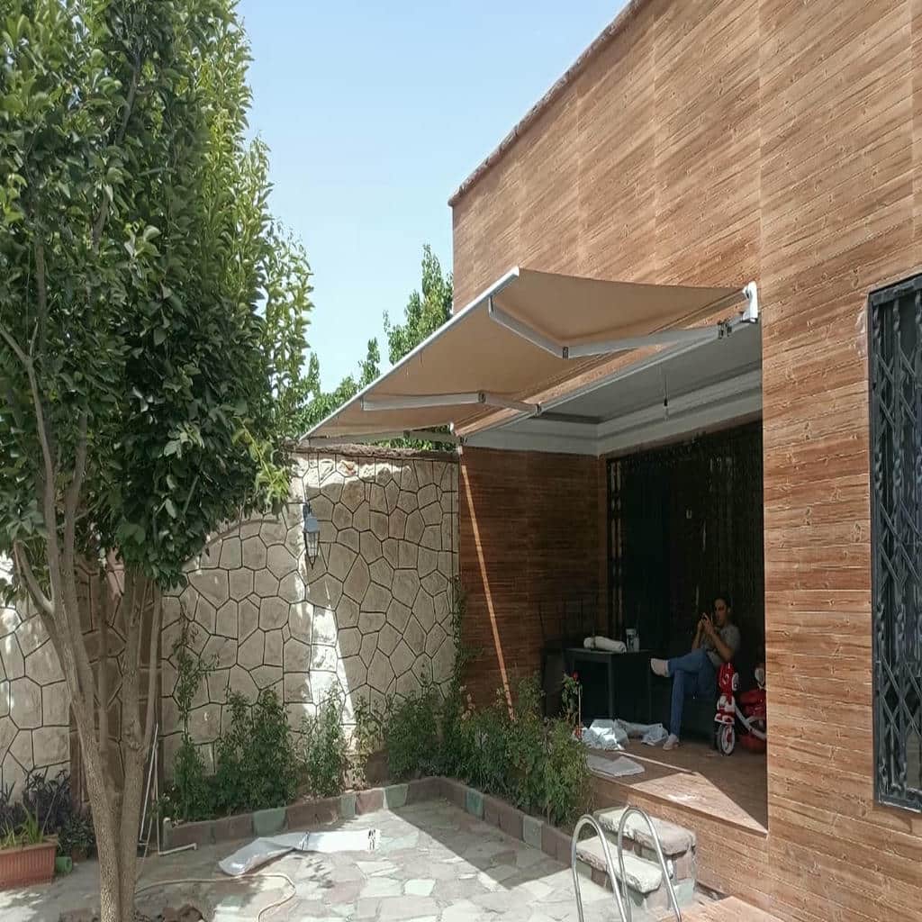 نصب سایبان برقی اتوماتیک پروژهای در کرج