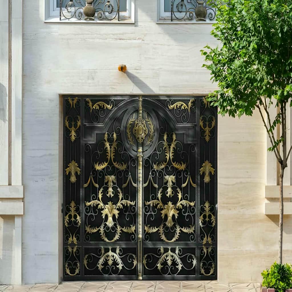 نصب درب حیاط فرفورژه مقاوم در کمال شهر