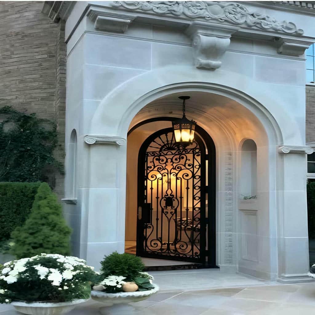 نصب درب حیاط فرفورژه ماندگار در آبسرد