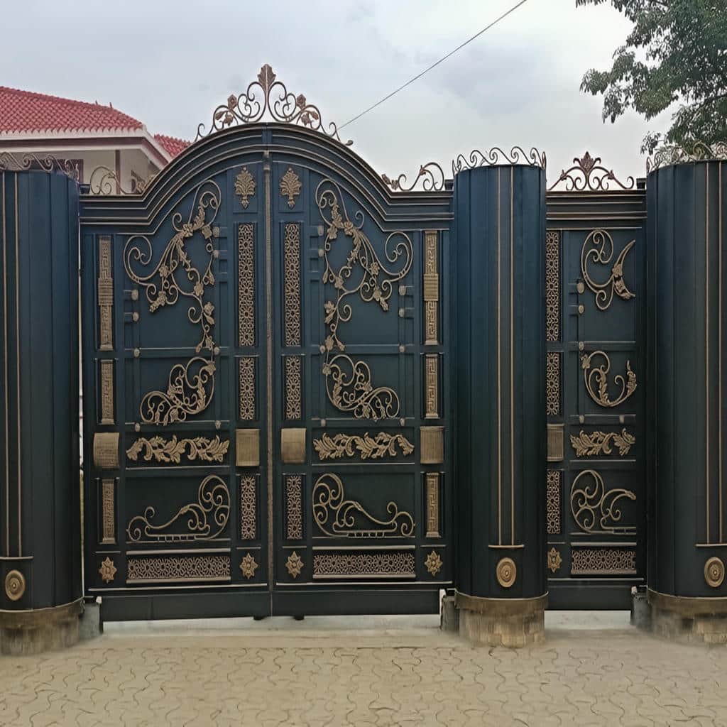 کارخانه درب حیاط فرفورژه پروفیل مقاوم در همدان