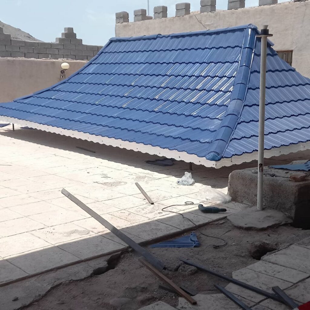 قیمت آردواز حیاط و پارکینگ با ورق گالوانیزه