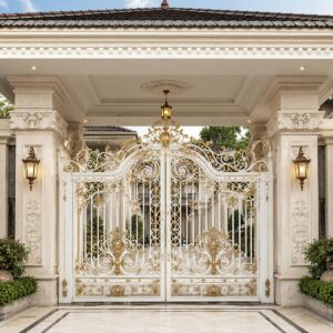 9 مدل درب پارکینگ مدرن پنل مشبک