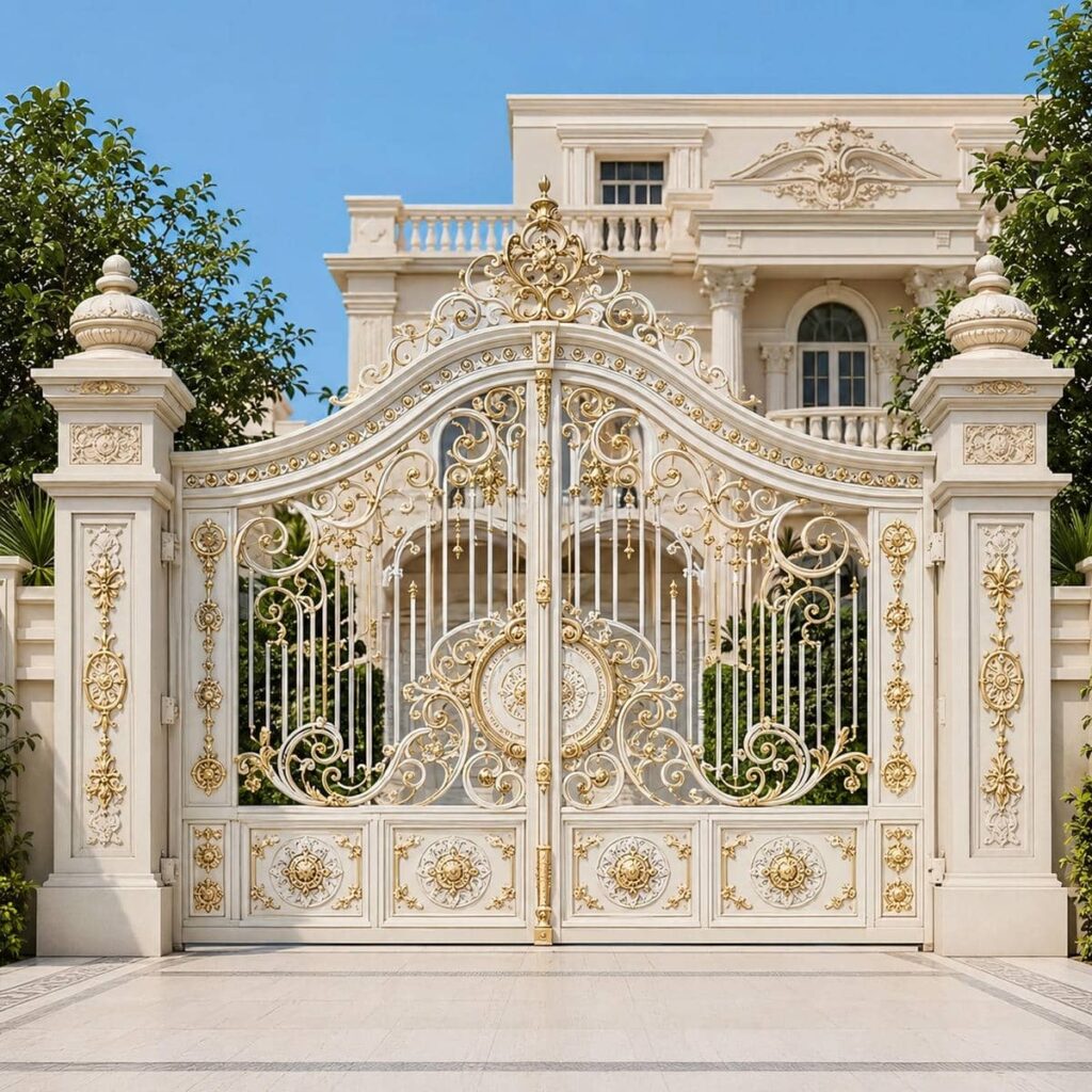 درب حیاط طاق دار هماهنگ با سردر پروژه