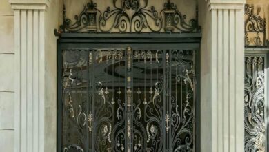 7 مدل درب آهنی حیاط طرح مدرن