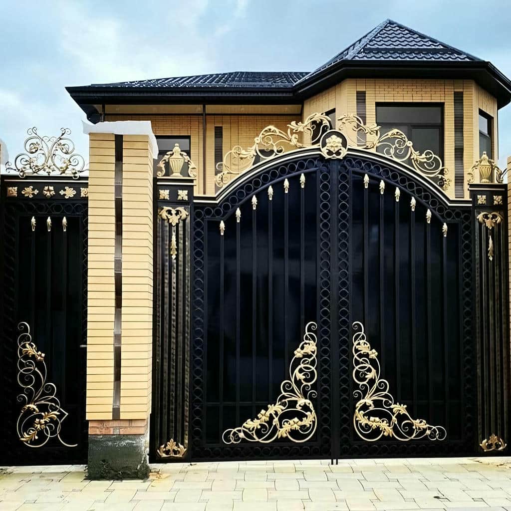 6 نمونه درب ویلا مدرن نمای سنگی
