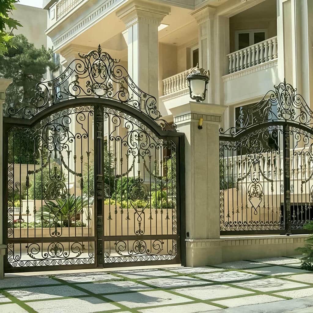 خرید درب فلزی ریلی باغ متناسب با طول دیوار