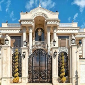 11 نمونه درب حیاط پروفیلی کلاف دار