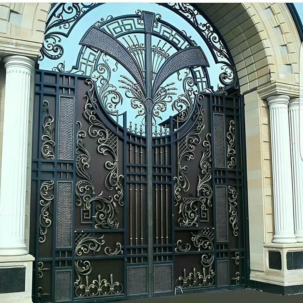 درب پارکینگ لوکس ورودی ویلا متناسب با شرایط واقعی پروژه