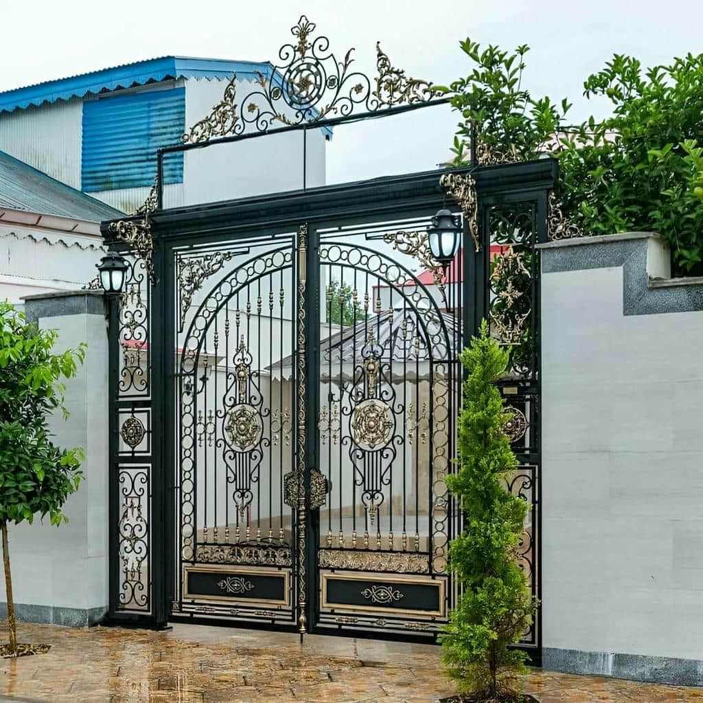 درب ویلایی لیزری با خطوط مورب و پنل مقاوم