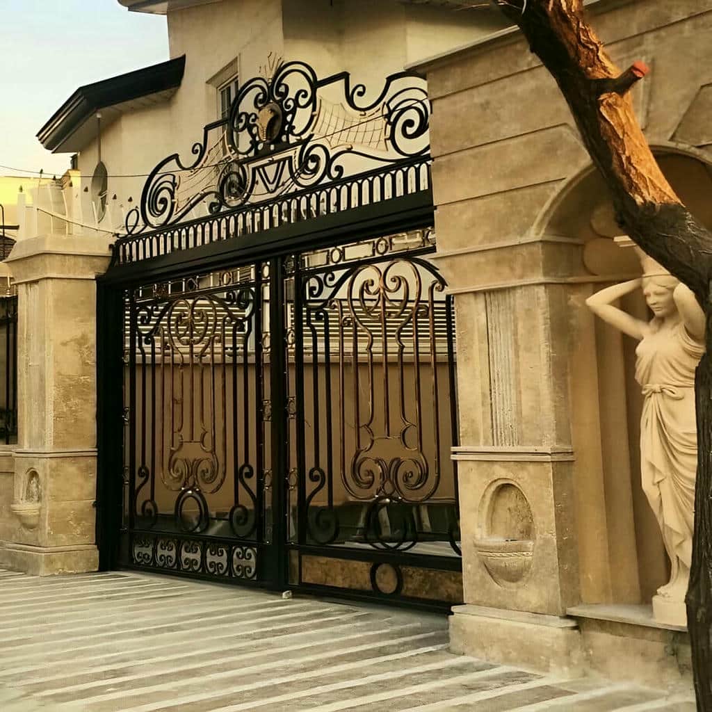 خرید درب ویلایی پارکینگ دو لنگه متناسب با دهانه