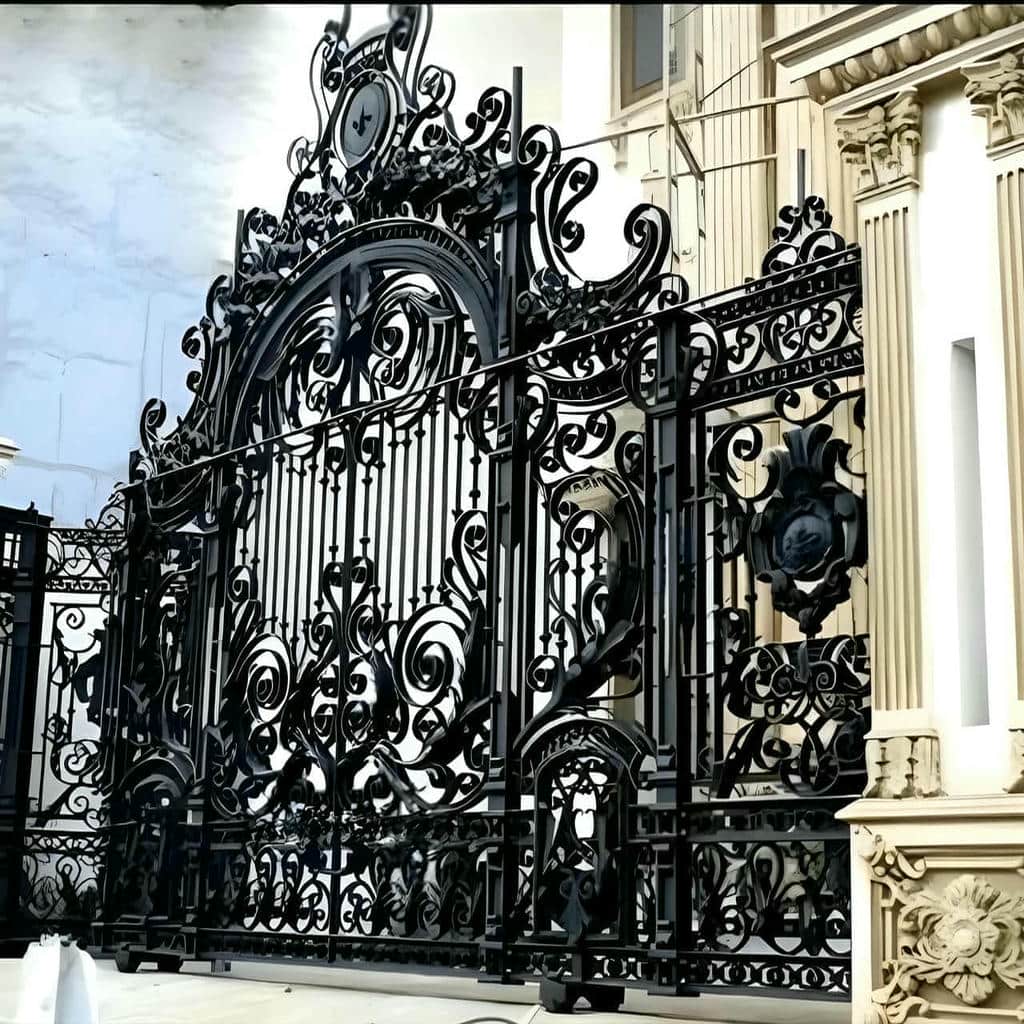 ساخت درب پارکینگ مدرن پنل مشبک با کلاف تقویت شده