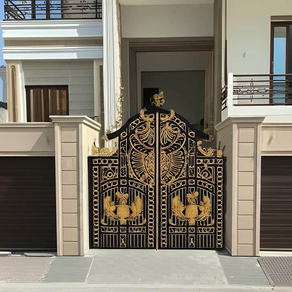 درب حیاط طاق دار کمخیز برای حفظ ارتفاع عبور