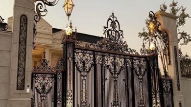 10 طرح درب حیاط بزرگ پارکینگ