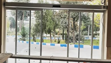 12 مدل درب شیشه ای لمینت اتوماتیک لابی
