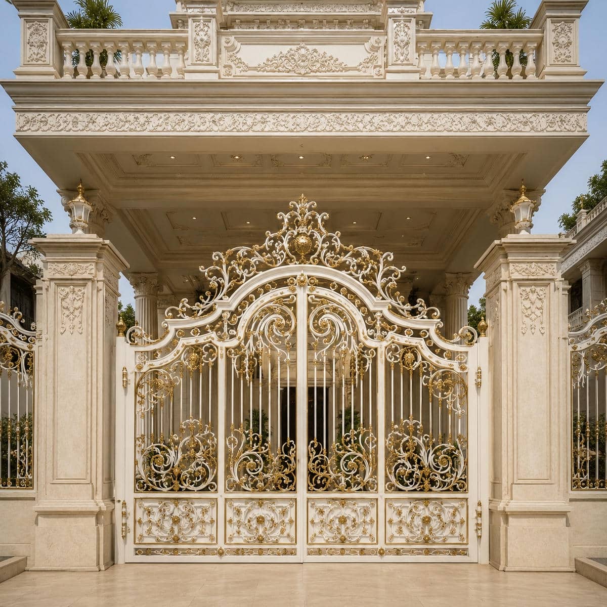 درب حیاط چهار لنگه