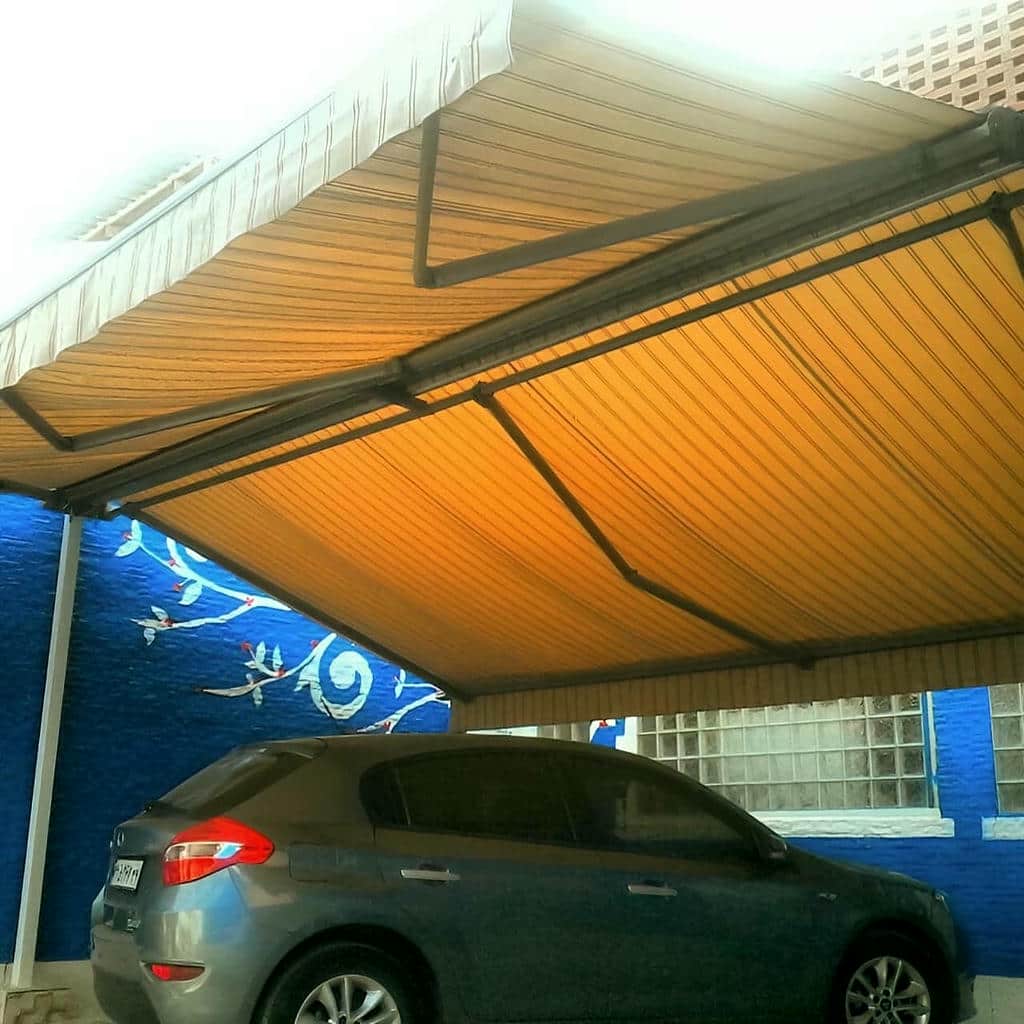 مدل بازویی سایبان در فضای باز