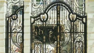 درب آهنی ساختمان مسکونی با رنگ مقاوم