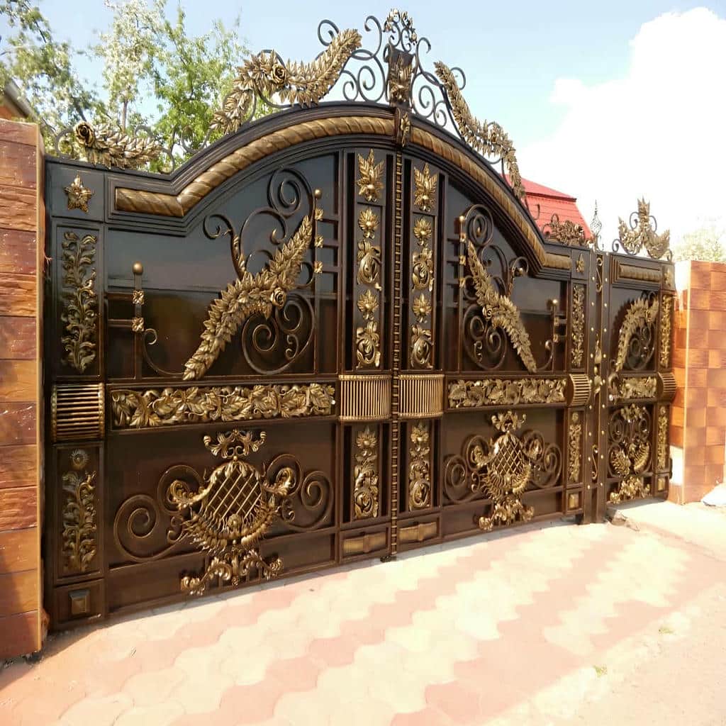 درب حیاط آهنی مدرن