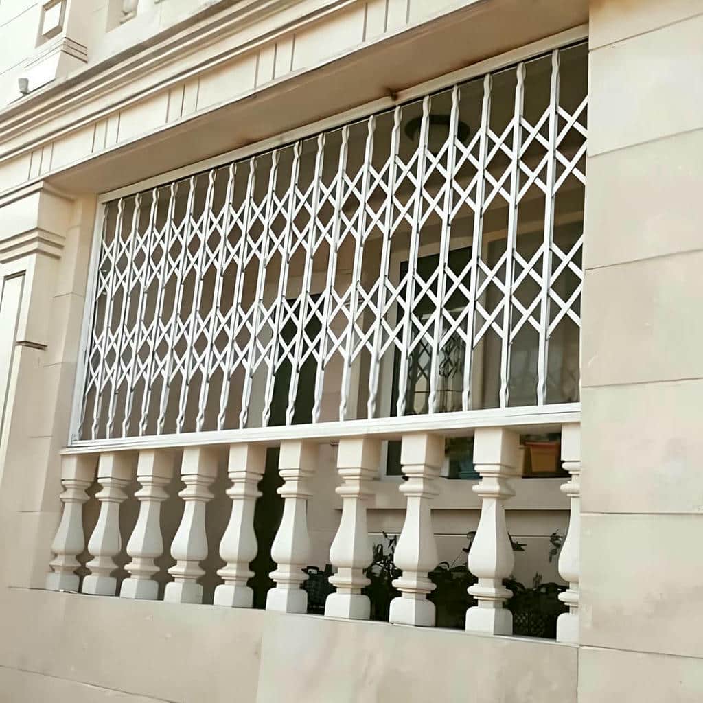 نرده پنجره فلزی با پوشش رنگ مقاوم