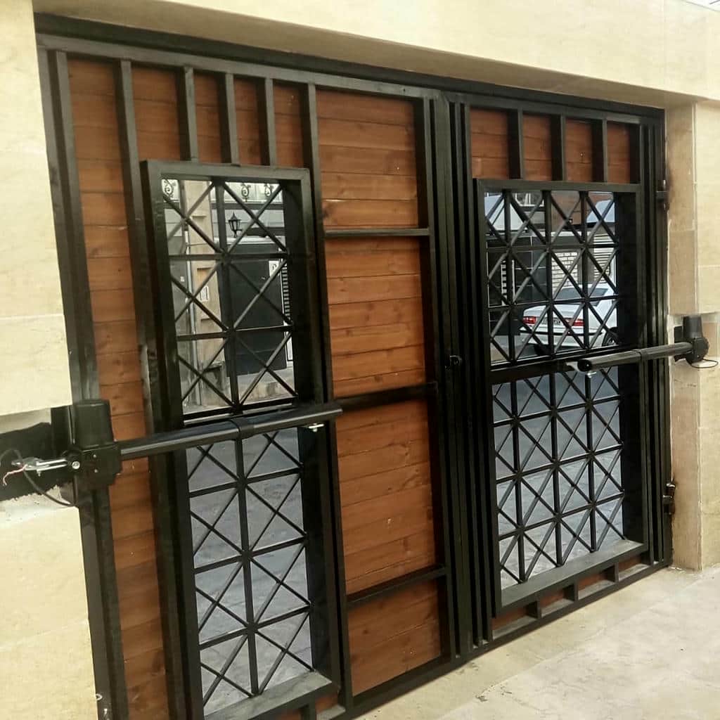 جک درب پارکینگ دو لنگه با ریموت کنترل
