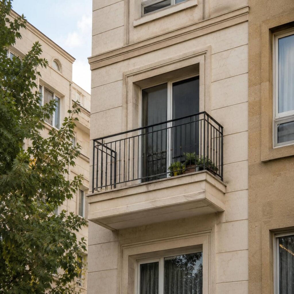 حفاظ بالکن در استان خوزستان با طرح ساده