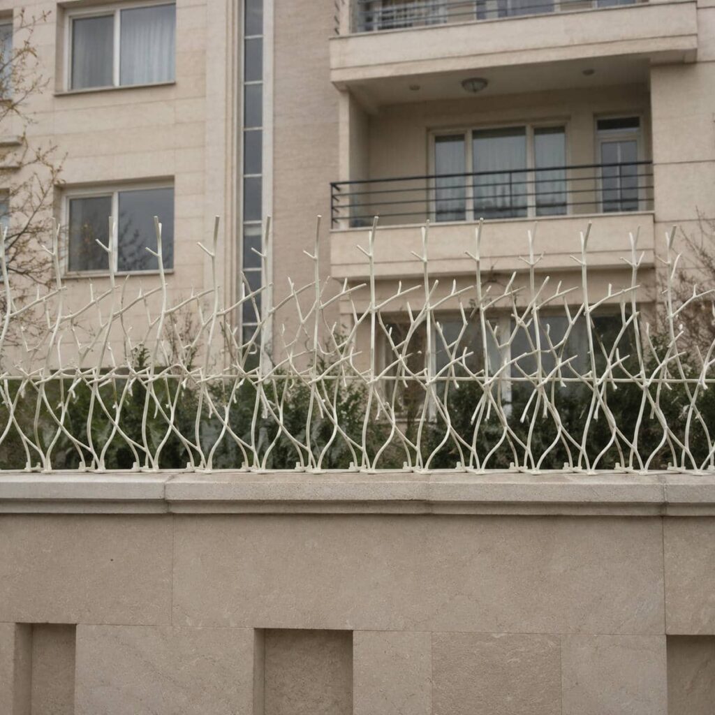 حفاظ دیوار شاخ گوزنی در نمای سنگی کرمانشاه