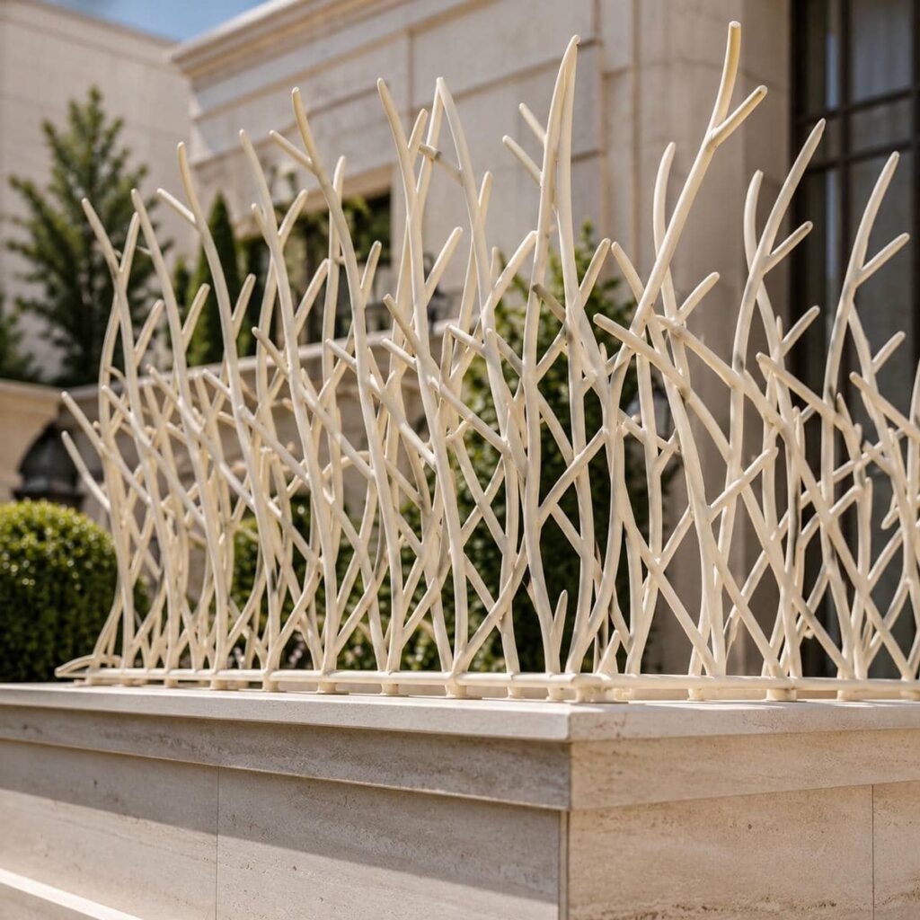 حفاظ سرنیزه ای آهنی برای محوطه خانه ویلایی حفاظ سرنیزه ای آهنی برای محوطه خانه ویلایی