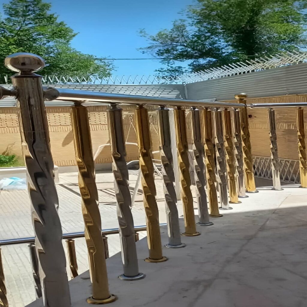 نرده بالکن استیل براق در قزوین